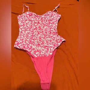 Zara Pink Floral Bodysuit